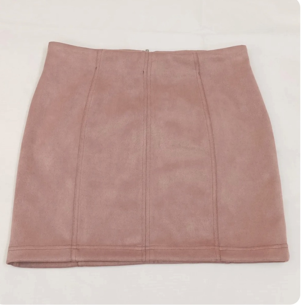 NWT Shinestar Pink Suede Skirt